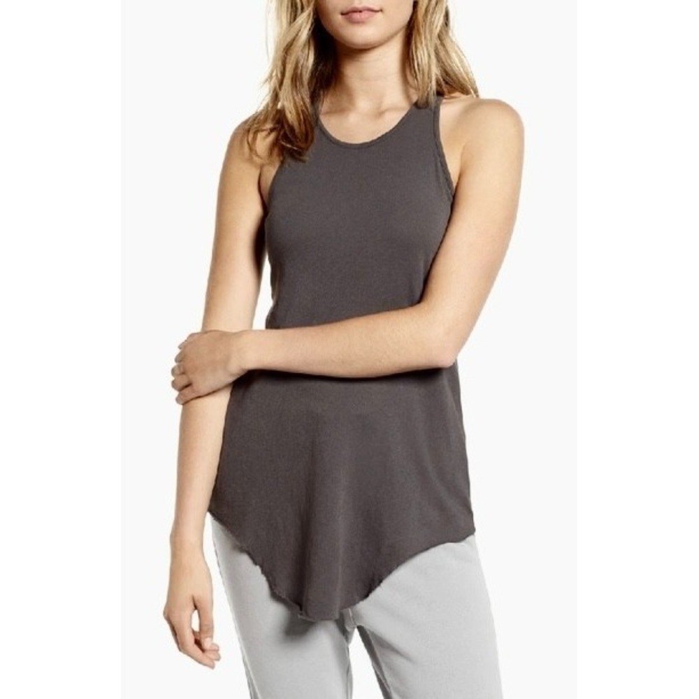 FRANK AND EILEEN Tee Lab Base Layer Tank Top Womens Medium Gray Racerback